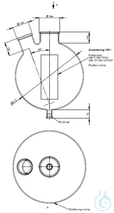Rundkolben 100 Liter mit seitlichem Stutzen D.610mm, Flansch Ø Aussen 184mm, DN 155, Halslänge...